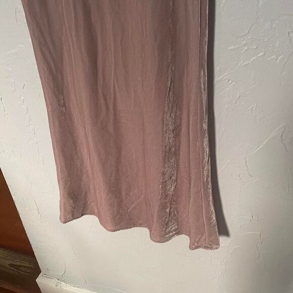 Anthropologie Fairy Blush Pink Tilda Velvet Maxi Skirt Soft Girl XXS - Picture 8 of 8